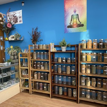 Goddess Herbs - a variety of jars and shelves - Health Markets Near Me - Detroit, Michigan