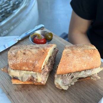 RH Rooftop Restaurant at RH Columbus - Shredded beef sandwich with dipping sauce - Breakfast & Brunch Near Me - Columbus, Ohio RH Rooftop Restaurant at RH Columbus - Shredded beef sandwich with dipping sauce - Breakfast & Brunch Near Me - Columbus, Ohio