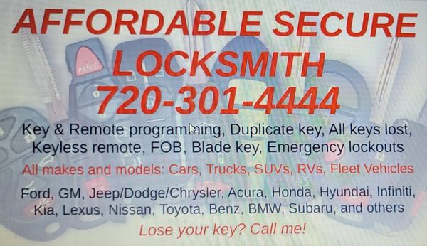 Affordable Secure Locksmith
