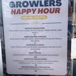 Happy Hour food menu Happy Hour food menu