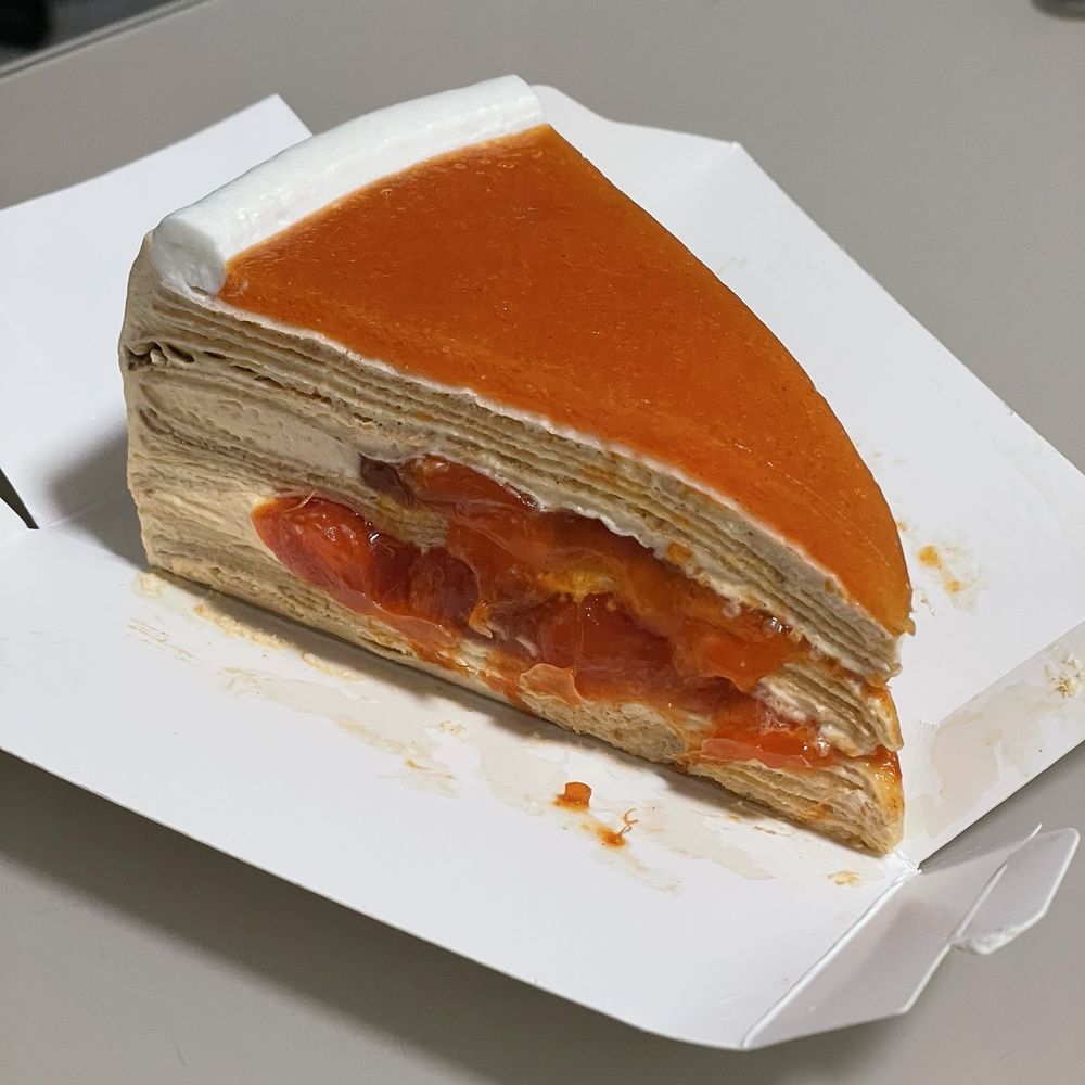 whaT’s More cake studio - Slice Persimmon Crepe Cake - Custom Cakes Near Me - Sunnyvale, California whaT’s More cake studio - Slice Persimmon Crepe Cake - Custom Cakes Near Me - Sunnyvale, California