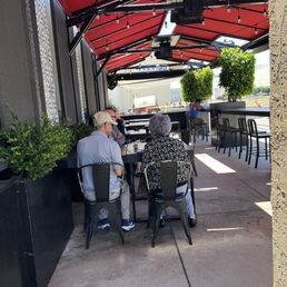 Outside seating. Outside seating.
