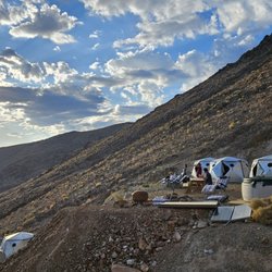 Eastern Sierra Observatory - Shiftpods on the side of the mountain
