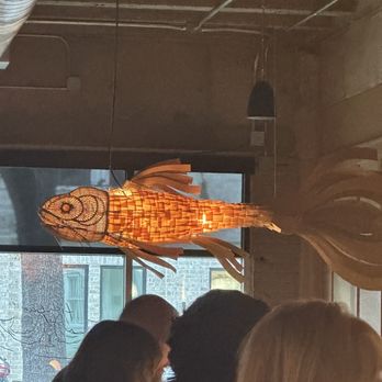 Fishbar - Cool lighting at Fishbar in Savannah - Seafood Near Me - Savannah, Georgia