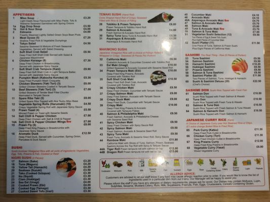 Menu photo 2 Tokyo Oysy Sushi Beck Row, SFK