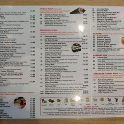 Tokyo Oysy Sushi - Menu 1 April 2024