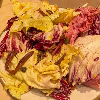 Dame - Radicchio salad with chopped egg & anchovy. Wouldn't get again but probably because I'm not a huge radicchio/caper fan. - Seafood Near Me - New York, New York