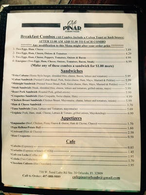 Menu photo 7 Café Pinar Orlando, FL Menu photo 7 Café Pinar Orlando, FL