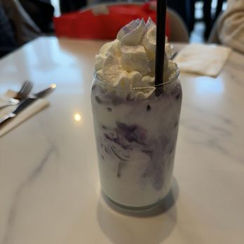 Toast In Town - Iced Ube Latte - Salad Near Me - Foster City, California Toast In Town - Iced Ube Latte - Salad Near Me - Foster City, California