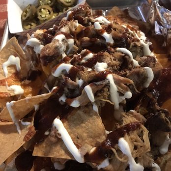 Bigfoot BBQ - Happy hour pork nachos - Barbeque Near Me - Flagstaff, Arizona