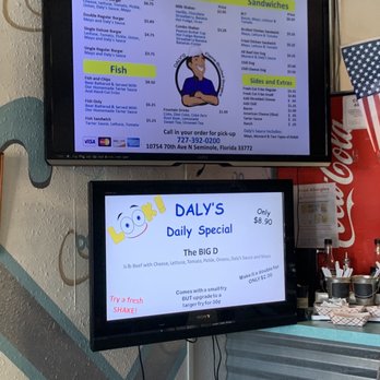 Daly's Flame Broiled Burgers - Menu - Burgers Near Me - Seminole, Florida Daly's Flame Broiled Burgers - Menu - Burgers Near Me - Seminole, Florida