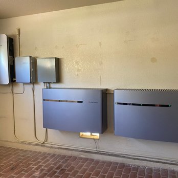Helios Energy Global - The heart of the system! Two Enphase batteries to store all we need for restful times without drawing from the grid. - Solar Installation Near Me - Santa Monica, California Helios Energy Global - The heart of the system! Two Enphase batteries to store all we need for restful times without drawing from the grid. - Solar Installation Near Me - Santa Monica, California
