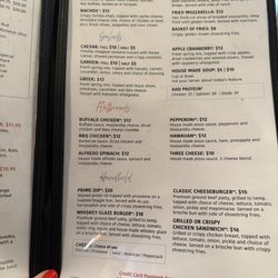 Falcon's Bar & Grill - Menu