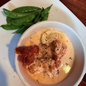 Kampfire Steakhouse - Shrimp Scampi with vegetable of the day. (This is 1/2 as we split) - Seafood Near Me - Missoula, Montana Kampfire Steakhouse - Shrimp Scampi with vegetable of the day. (This is 1/2 as we split) - Seafood Near Me - Missoula, Montana
