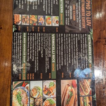 Pho To Luv - Menu - Vietnamese Near Me - Daytona Beach, Florida Pho To Luv - Menu - Vietnamese Near Me - Daytona Beach, Florida