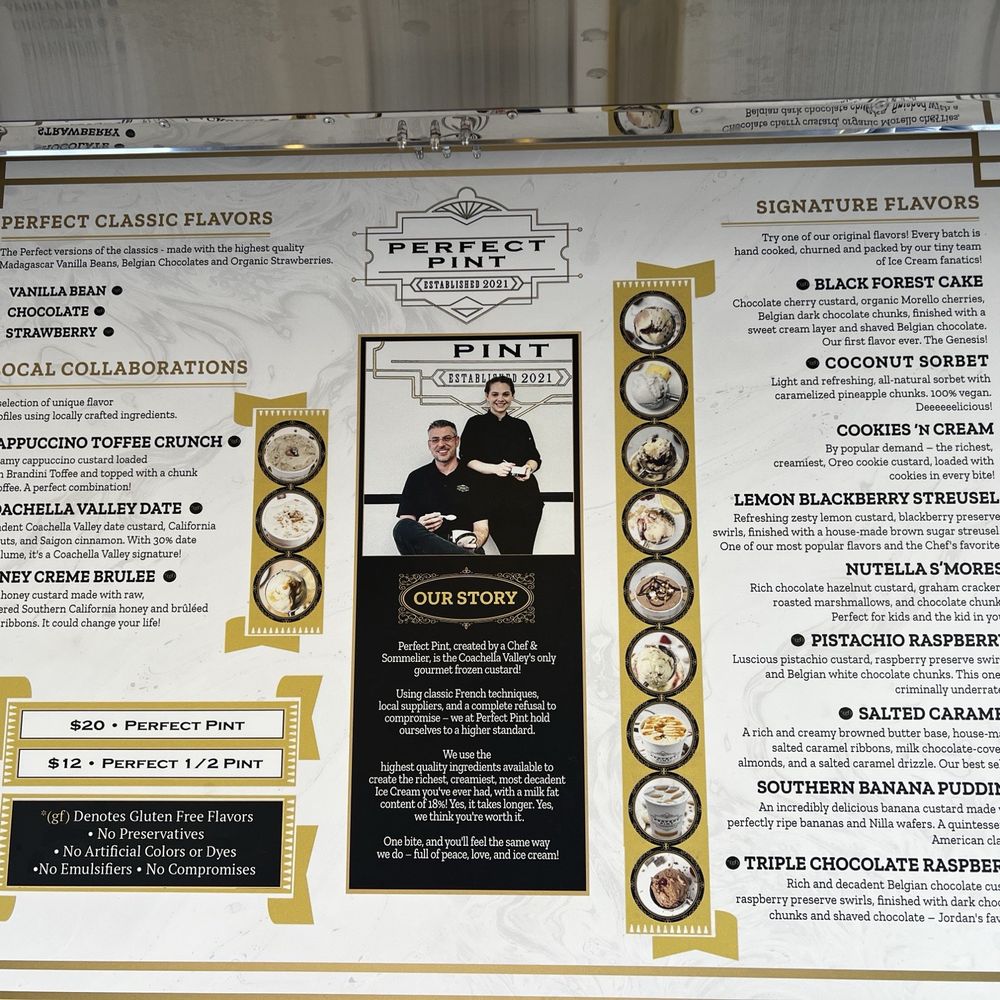 Perfect Pint - Menu June 2025 - Ice Cream & Frozen Yogurt Near Me - Palm Desert, California