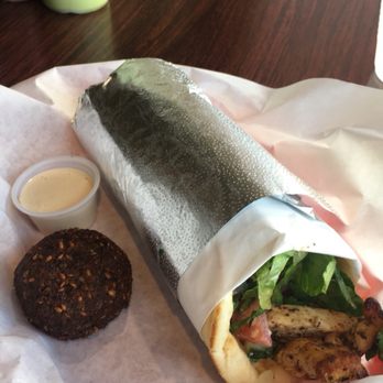 Troy - 7" Chicken Shawarma Wrap and one falafel for under $10 - Greek Near Me - Alameda, California Troy - 7" Chicken Shawarma Wrap and one falafel for under $10 - Greek Near Me - Alameda, California