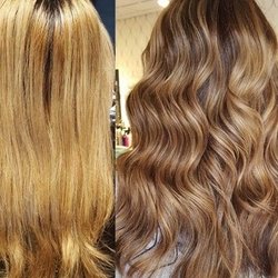 Before and after  smudge color