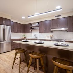 Terwilliger Plaza - Beautiful kitchen with a center island in an apartment home at Parkview at Terwilliger Plaza.