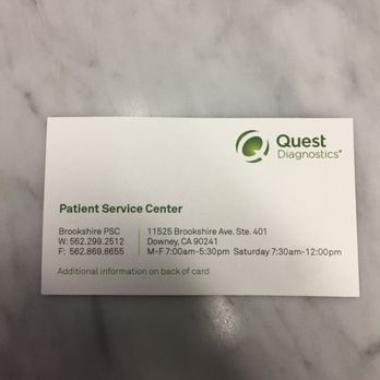 Quest Diagnostics - Correct phone number is (562)299-2512. Fax (562)869-8655 - Laboratory Testing Near Me - Downey, California