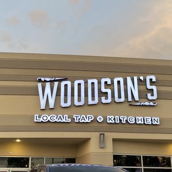 Woodson's Local Tap + Kitchen - Front of building - signage. - Comfort Food Near Me - Conroe, Texas Woodson's Local Tap + Kitchen - Front of building - signage. - Comfort Food Near Me - Conroe, Texas