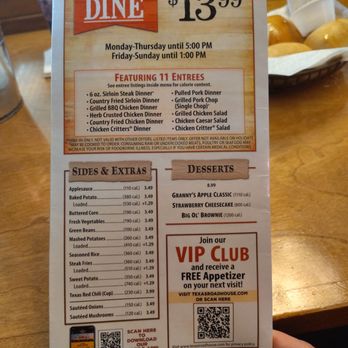 Texas Roadhouse - Menu 6/29/2025 - Steakhouses Near Me - Bloomingdale, Illinois Texas Roadhouse - Menu 6/29/2025 - Steakhouses Near Me - Bloomingdale, Illinois