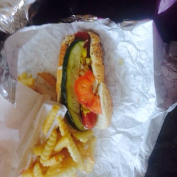 The Dogfather - My delicious hotdog with a sad tomato. - Hot Dogs Near Me - Bartlett, Illinois The Dogfather - My delicious hotdog with a sad tomato. - Hot Dogs Near Me - Bartlett, Illinois