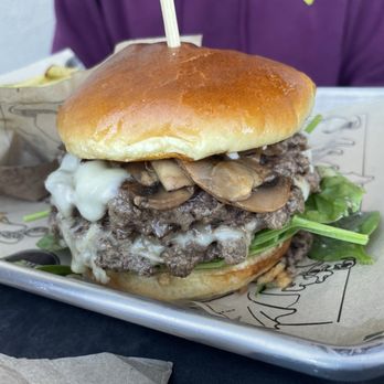 The Melt - Swiss 'n' Shroom MeltBurger - Burgers Near Me - San Marcos, California The Melt - Swiss 'n' Shroom MeltBurger - Burgers Near Me - San Marcos, California