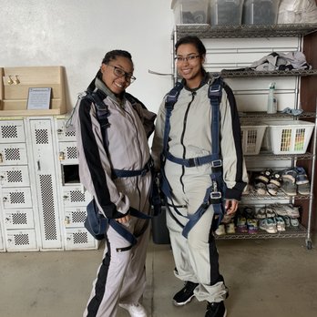 Skydive Las Vegas - My friend and I in the process of suiting up! - Skydiving Near Me - Boulder City, Nevada Skydive Las Vegas - My friend and I in the process of suiting up! - Skydiving Near Me - Boulder City, Nevada