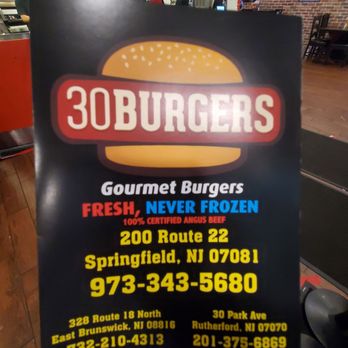 30 Burgers - Burgers Near Me - Springfield Township, New Jersey
