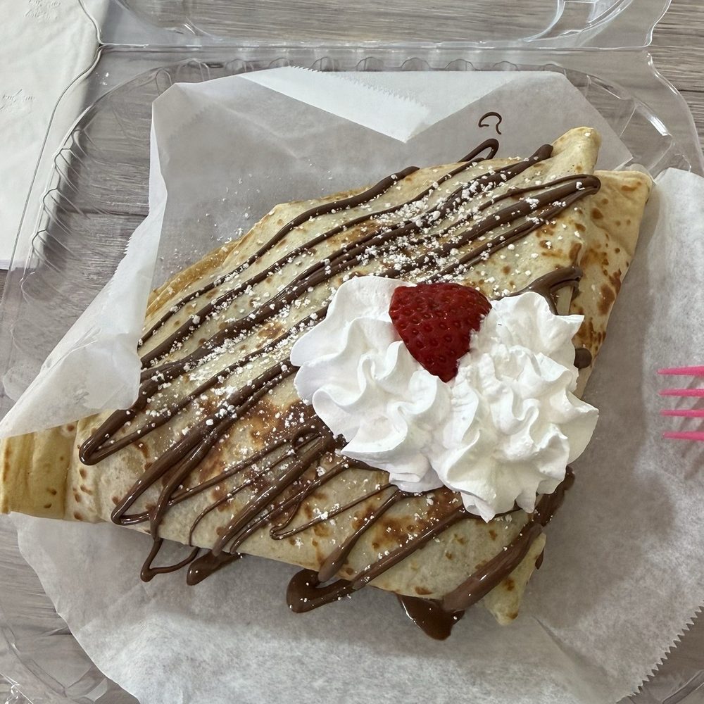 Baja Ice Cream - Crepe with strawberry, bananas, Nutella, and whipped cream - Desserts Near Me - Fairfield, California