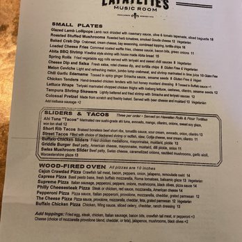 Lafayette's Music Room - Menu - Music Venues Near Me - Memphis, Tennessee
