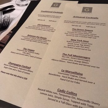 George Restaurant - Cocktail menu - Canadian (New) Near Me - Toronto, Ontario