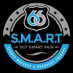 Route 66 Smart - Business logo. SMART = Sports Massage and Recovery Therapy