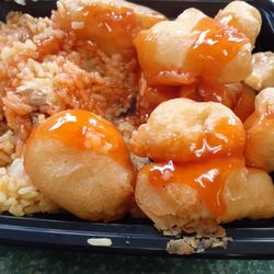Great Wall Restaurant - Sweet and sour chicken with pork fried rice
