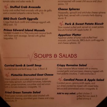 Varanese - Menu - New American Near Me - Louisville, Kentucky