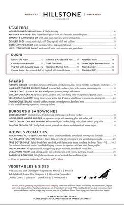 Menu photo 6 Hillstone Restaurant Phoenix, AZ Menu photo 6 Hillstone Restaurant Phoenix, AZ