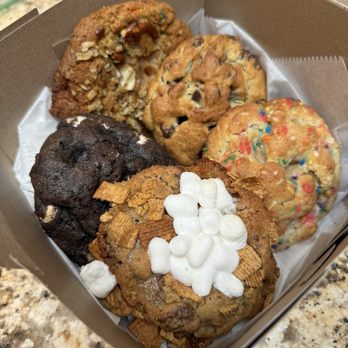 Funny Face Bakery - Rainbow Crumbfetti, S'mores,  Cookies n' Cream,  Deluxe Chocolate Chip, and Everything Cookie - Cupcakes Near Me - New York, New York