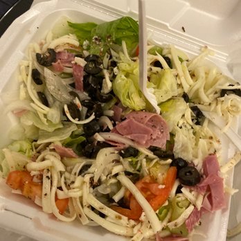 Milano's Pizza - Chef's salad. Bad pic but really good! A classic simple salad. - Pizza Near Me - Eads, Tennessee