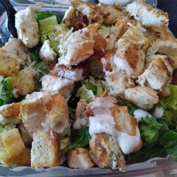 The Pizza Depot - Chicken Ceasar salad so good. They give you a lot of chicken Easily 2 meals right there.