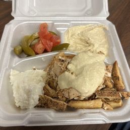 Hommous and Schwarma. Very good! Hommous and Schwarma. Very good!