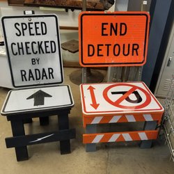 BRING Recycling - Chairs made from old street signs and lumber. Way cool.