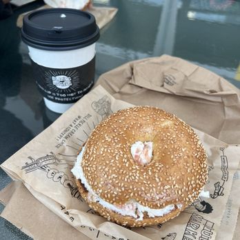 Blazing Bagels - Sesame Bagel with Lox Cream Cheese - Bakeries Near Me - Redmond, Washington