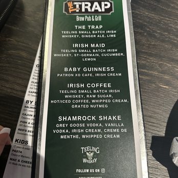 The Trap - Menu - Bars Near Me - Smithfield, Rhode Island The Trap - Menu - Bars Near Me - Smithfield, Rhode Island
