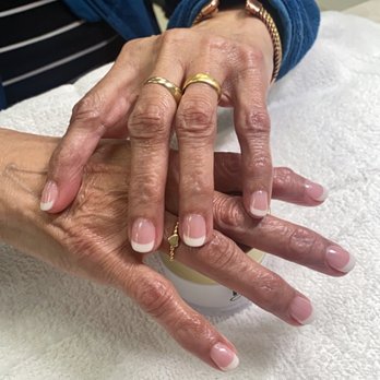 C&K Nail Spa - short French dip - Nail Salons Near Me - Frederick, Maryland
