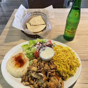 Green Corner Restaurant - Chicken Shwarma plate! Dry chicken with too many tid bits, which were even drier! Everything thing else was good! - Mediterranean Near Me - Chandler, Arizona Green Corner Restaurant - Chicken Shwarma plate! Dry chicken with too many tid bits, which were even drier! Everything thing else was good! - Mediterranean Near Me - Chandler, Arizona
