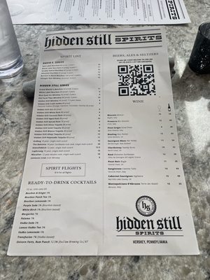 Menu photo 1 Hidden Still Spirits Hershey, PA Menu photo 1 Hidden Still Spirits Hershey, PA
