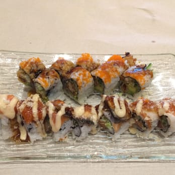 Sushi Legend - Maki: softcell crab roll, crazy dragon roll and My Angel roll - Japanese Near Me - Toronto, Ontario Sushi Legend - Maki: softcell crab roll, crazy dragon roll and My Angel roll - Japanese Near Me - Toronto, Ontario