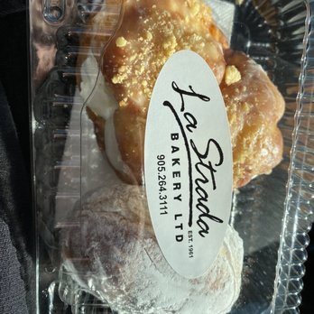 La Strada Bakery - a donut in a plastic container - Bakeries Near Me - Woodbridge, Ontario