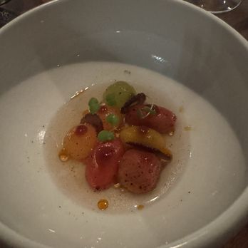 Grey Sweater - Tomato and melon course - New American Near Me - Oklahoma City, Oklahoma Grey Sweater - Tomato and melon course - New American Near Me - Oklahoma City, Oklahoma